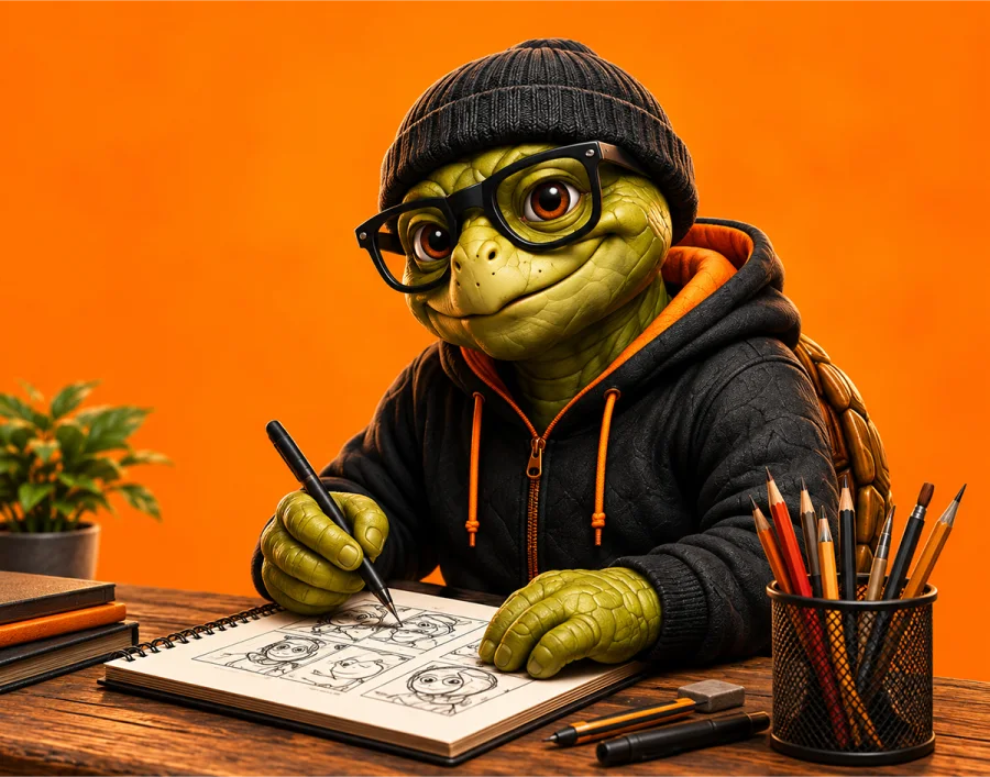 Drunken Turtle creative mascot artwork 14